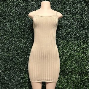 Fitted Tan Dress
